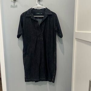 Lands' End Dark Blue Sack Dress w Pockets